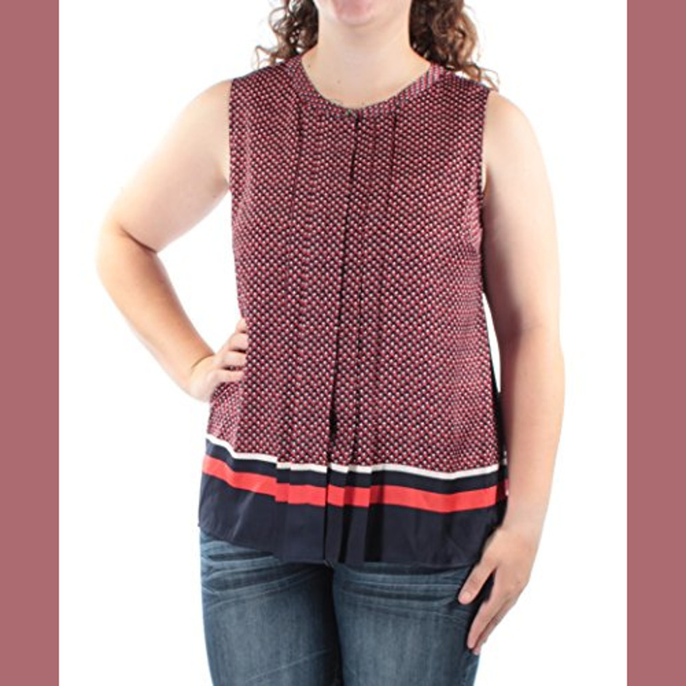 Y2K Tommy Hilfiger Women's Blouse Top Size M Sleeveless Office Siren Summer